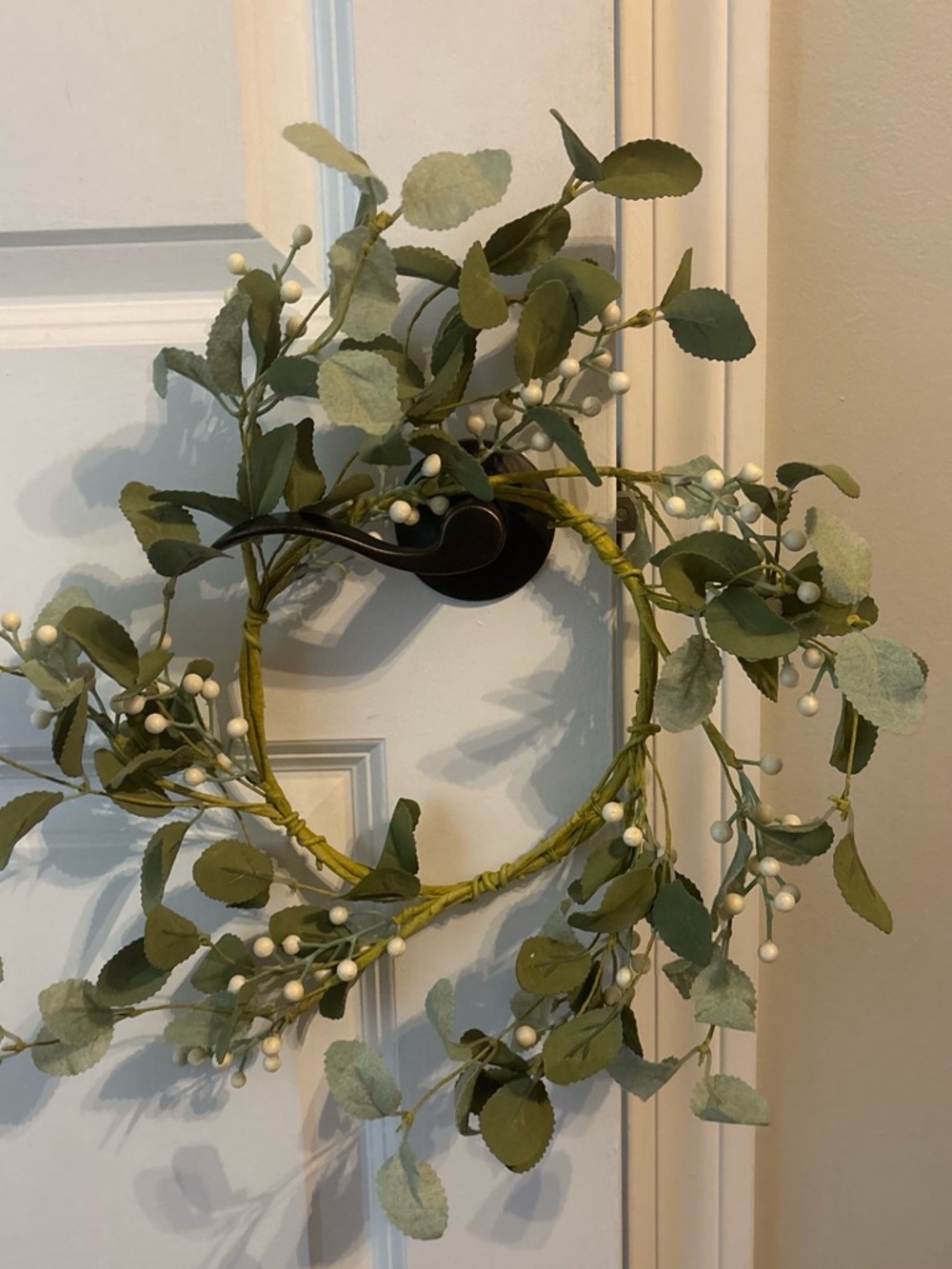 Green Eucalyptus Berry Wreath - Home Holiday